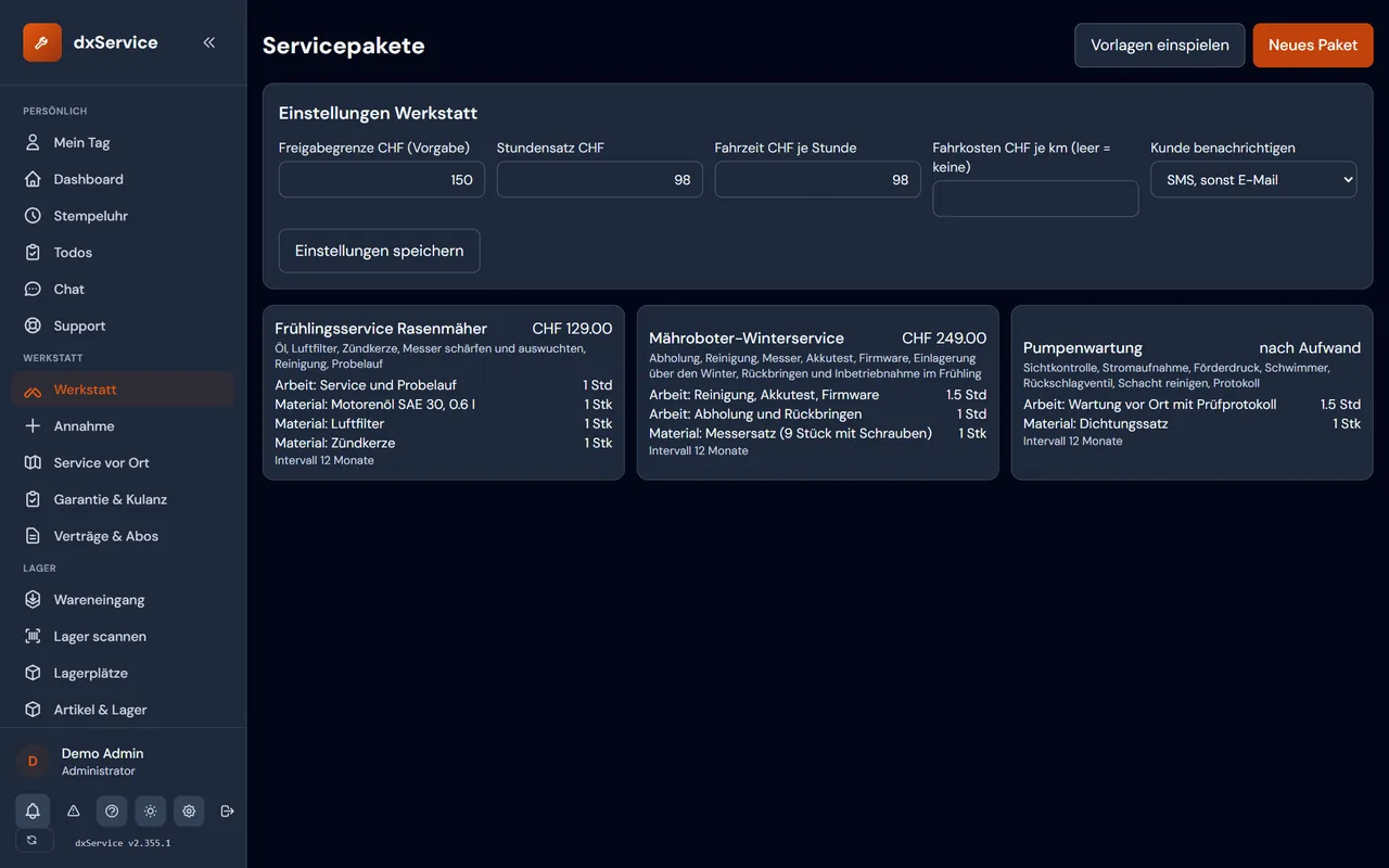 Servicepakete